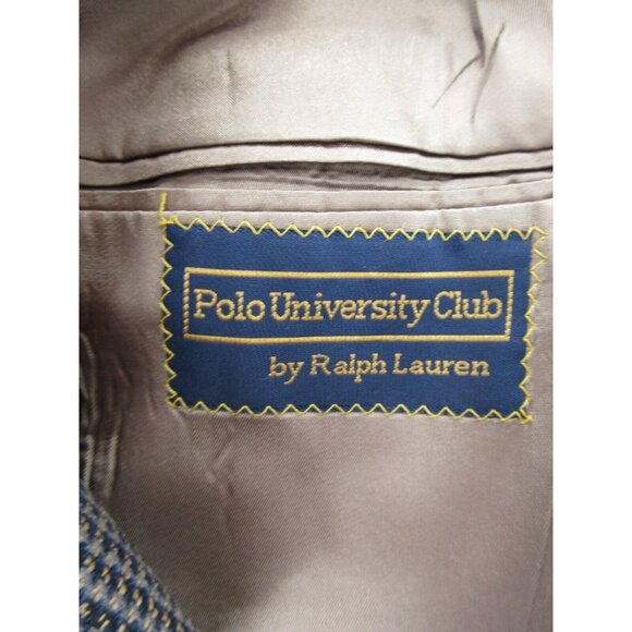 VINTAGE Ralph Lauren Polo Sport Coat 40 University Windowpane Blazer - Picture 10 of 13